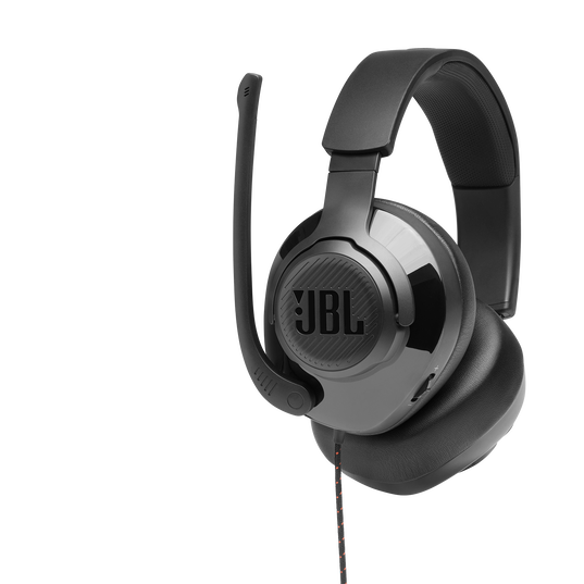 JBL Quantum 300 - Black - Hybrid wired over-ear PC gaming headset with flip-up mic - Detailshot 4